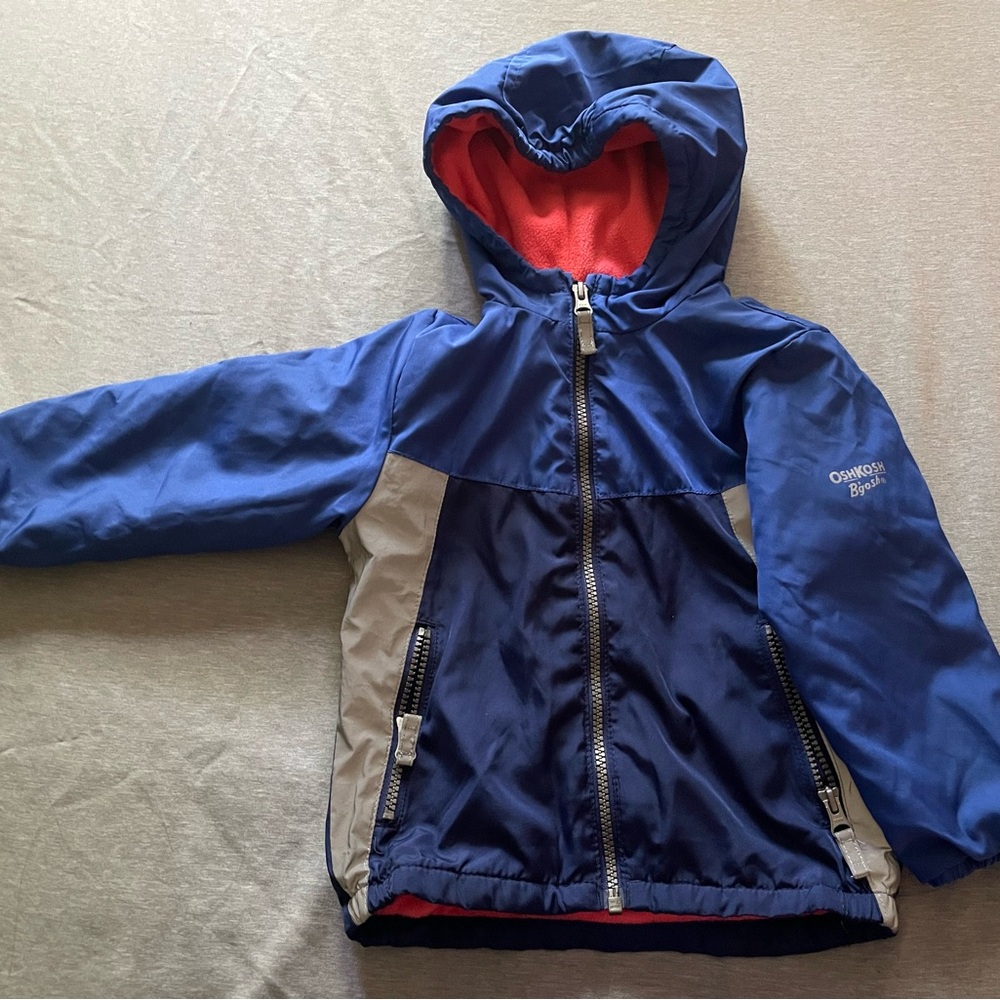 OshKosh B'Gosh Toddler mid-weight windbreaker/fleece-lined jacket